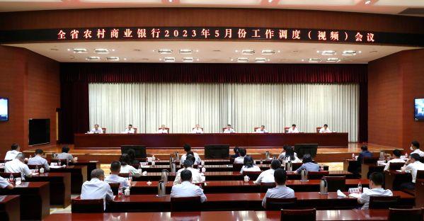省农信联社召开全省农商银行5月份工作调度（视频）会议